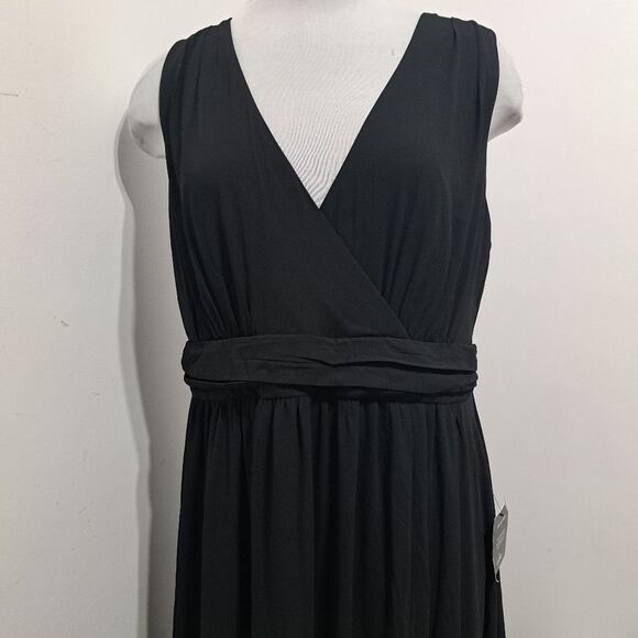 Lulus Thoughts Of Hue Boho Chic Goth Surplice Maxi Dress Black Sz 1XL NWT - Picture 13 of 15